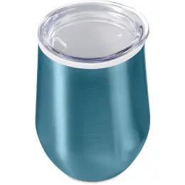 Serendipio Vogue Madison Stainless Steel & Plastic Double-Wall Tumbler Light Turquoise Top